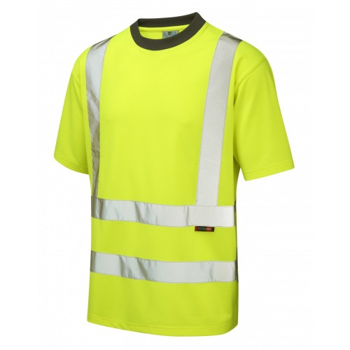Leo Workwear Braunton Class 2 Yellow Hi Vis T-Shirt